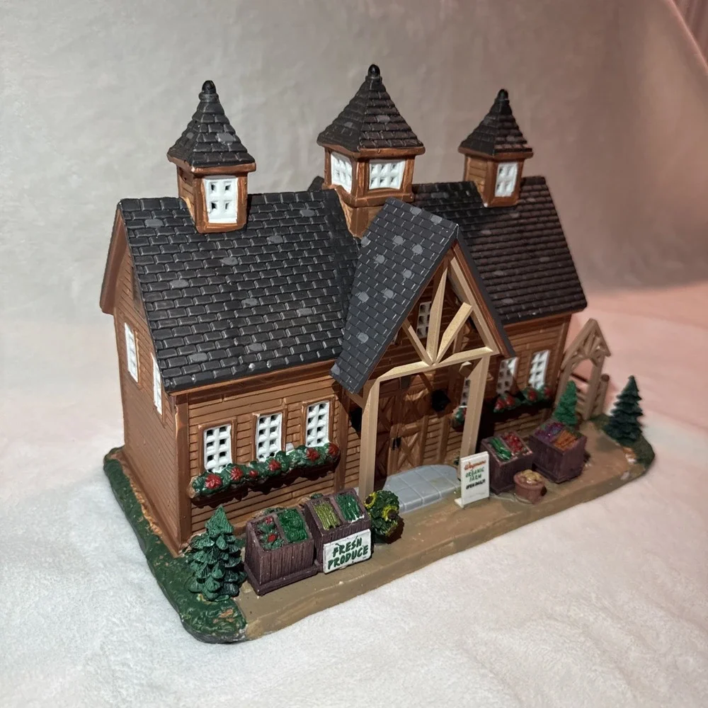 Lemax Porcelain Barn From Wegmans Organic Farm Christmas Village‎ NO LIGHT CORD